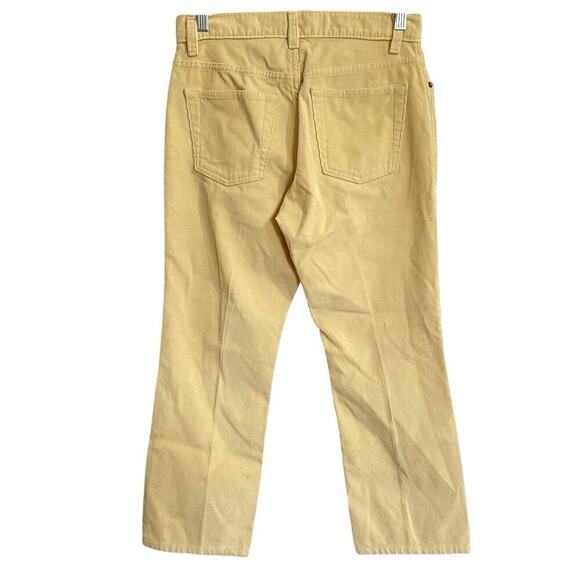 Vintage Gap Corduroy Cropped Bootcut Pants Size 2 Yellow Cotton Y2K 2000… - Picture 2 of 10